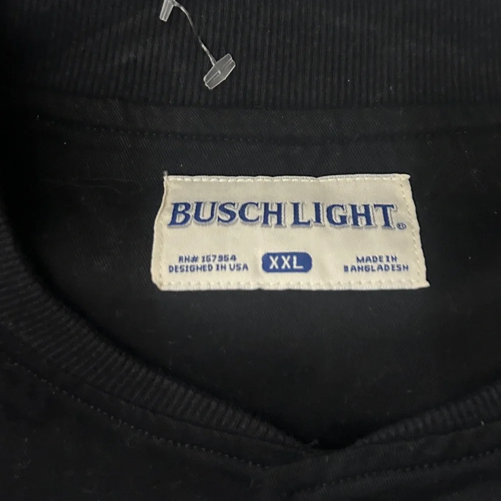 Busch Light Racing Jacket Snap Closure Black W/Busch Logo Size XXLarge NWT - Picture 8 of 9